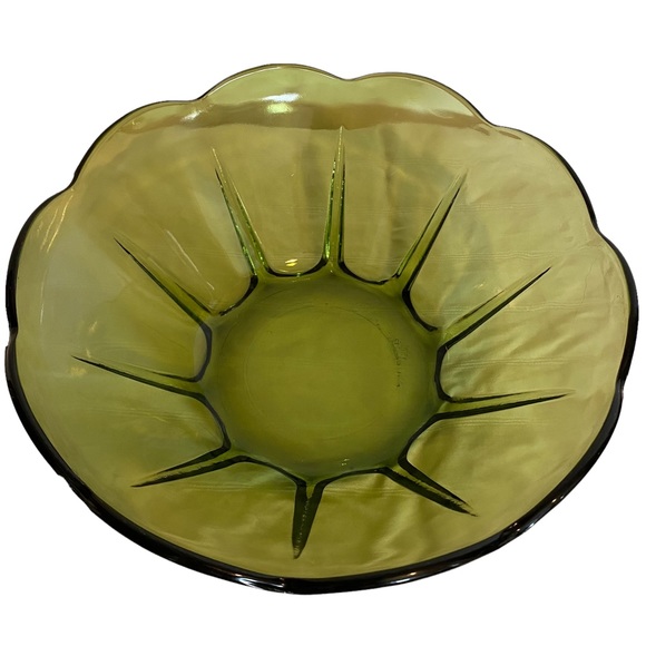 3/$12 Retro Green Glass Anchor Hocking Bowl - Picture 4 of 8